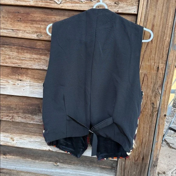 Vintage south west fully lined Colorful Geometric Patterned Vest - Picture 4 of 4